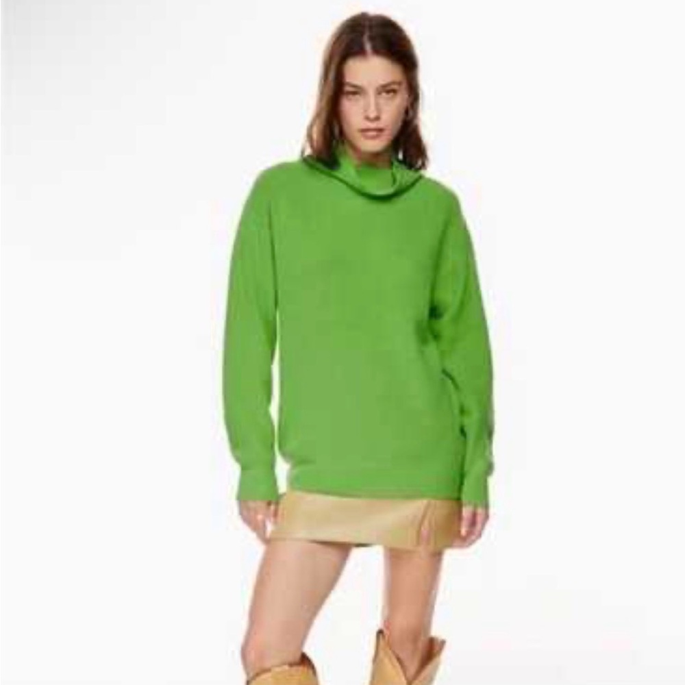 Aritzia Wilfred Montpellier Turtleneck Pixie Green Oversized - Medium - EUC